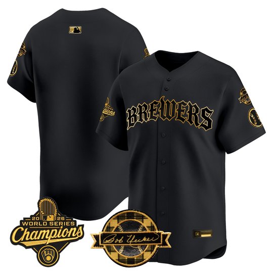 Men's Milwaukee Brewers 2026 World Series Champions Vapor Premier Limited Jersey - Old English Edition - All Stitched