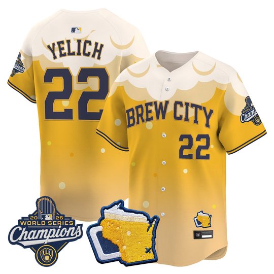 Men's Milwaukee Brewers "Brew City Edition" 2026 World Series Champions Vapor Premier Limited Jersey - Stitched