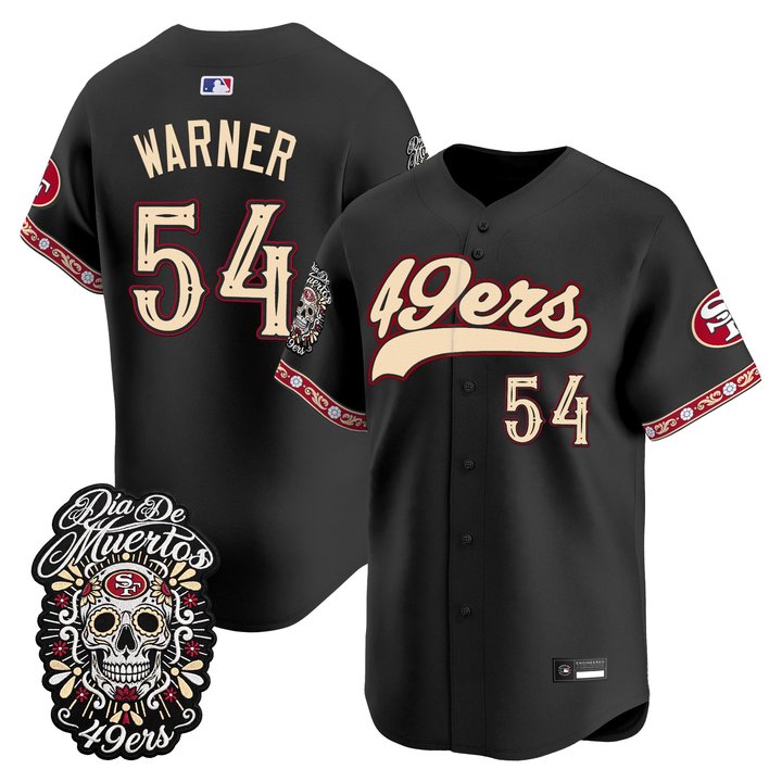 Men's San Francisco 49ers Día de los Muertos Vapor Limited Baseball Jersey - All Stitched