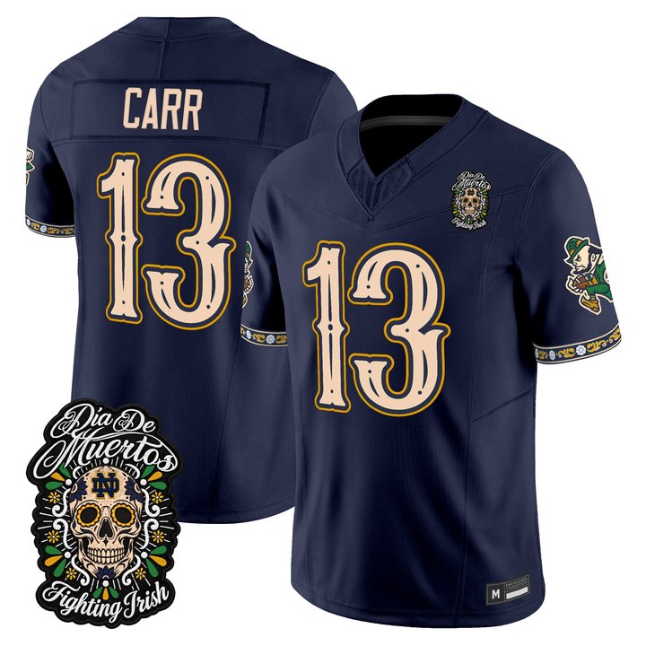 Men's Notre Dame Fighting Irish Día de los Muertos Vapor Limited Jersey - All Stitched