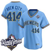 Men's Milwaukee Brewers Throwback Vapor Premier Limited Jersey - 2026 World Series - All Stitched