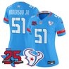Women's Houston Texans 2026 "Rivalries" Vapor Limited Jersey - 25th Year Anniversary Patch - All Stitched