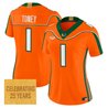 Women's Miami Hurricanes 2001 Throwback Vapor Limited Jersey - All Stitched