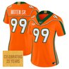 Women's Miami Hurricanes 2001 Throwback Vapor Limited Jersey - All Stitched