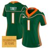 Women's Miami Hurricanes 2001 Throwback Vapor Limited Jersey - All Stitched