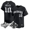 Men's Milwaukee Brewers 2026 World Series Vapor Premier Limited Jersey - Old English Edition - All Stitched