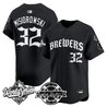 Men's Milwaukee Brewers 2026 World Series Vapor Premier Limited Jersey - Old English Edition - All Stitched
