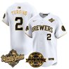 Men's Milwaukee Brewers 2026 World Series Vapor Premier Limited Jersey V2 - Bob Uecker Patch - All Stitched