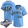 Men's Milwaukee Brewers Throwback Vapor Premier Limited Jersey - 2026 World Series - All Stitched