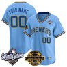 Milwaukee Brewers Throwback Vapor Premier Limited Custom Jersey - 2026 World Series & Bob Uecker Patch - All Stitched