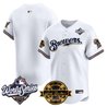Men's Milwaukee Brewers Throwback Vapor Premier Limited Jersey - 2026 World Series & Bob Uecker Patch - All Stitched