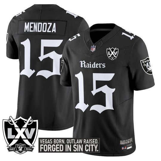 Men's Las Vegas Raiders 'Gothic Sin City Shadows Edition' Vapor Limited Jersey - All Stitched