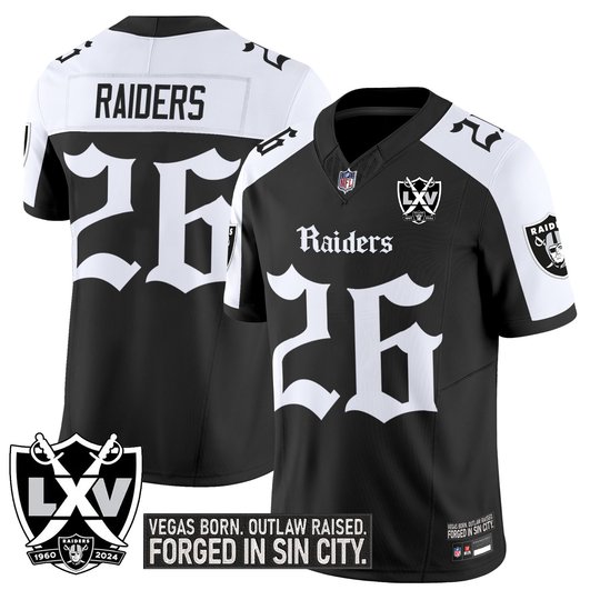 Men's Las Vegas Raiders 'Gothic Sin City Shadows Edition' Vapor Limited Jersey - All Stitched