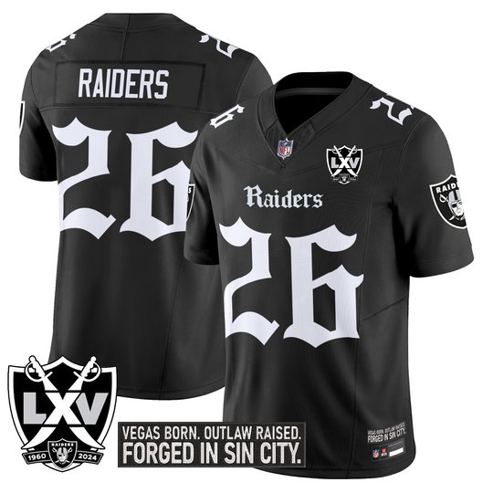 Men's Las Vegas Raiders 'Gothic Sin City Shadows Edition' Vapor Limited Jersey - All Stitched