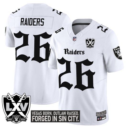 Men's Las Vegas Raiders 'Gothic Sin City Shadows Edition' Vapor Limited Jersey - All Stitched