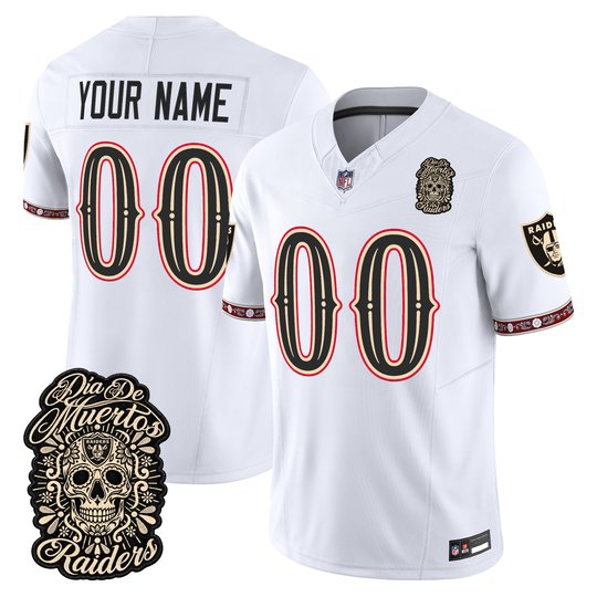 Las Vegas Raiders Día de los Muertos Vapor Limited Custom Jersey - All Stitched