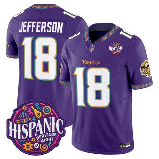 Men's Minnesota Vikings 2026 Latino Heritage Month Vapor Limited Jersey - All Stitched