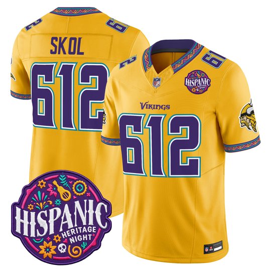Men's Minnesota Vikings 2026 Latino Heritage Month Vapor Limited Jersey - All Stitched