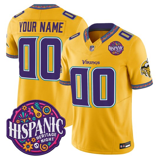 Minnesota Vikings 2026 Latino Heritage Month Vapor Limited Custom Jersey - All Stitched