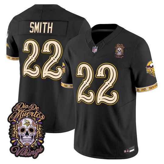 Men's Minnesota Vikings Día de los Muertos Vapor Limited Jersey - All Stitched