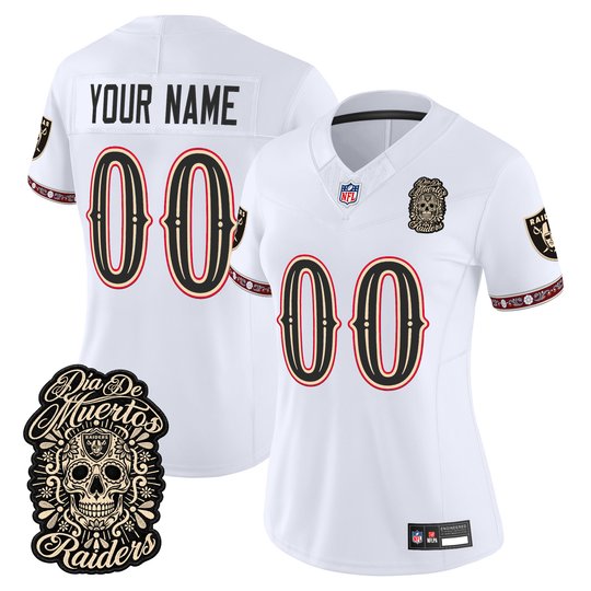 Las Vegas Raiders Día de los Muertos Vapor Limited Custom Jersey - All Stitched