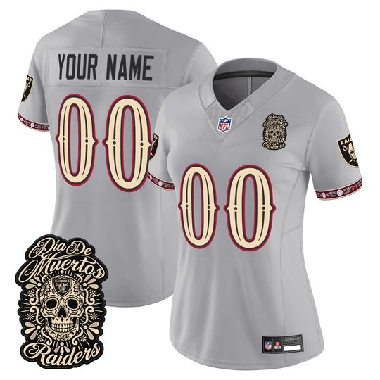 Las Vegas Raiders Día de los Muertos Vapor Limited Custom Jersey - All Stitched