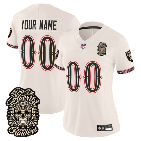 Las Vegas Raiders Día de los Muertos Vapor Limited Custom Jersey - All Stitched