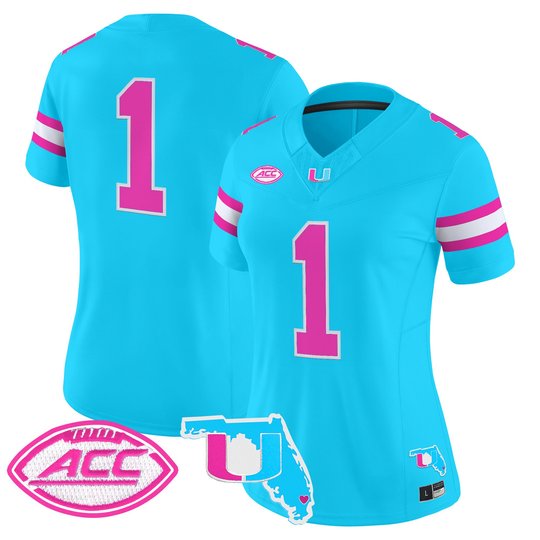 Women's Miami Hurricanes Vice City Vapor Limited Jersey - All Stitched