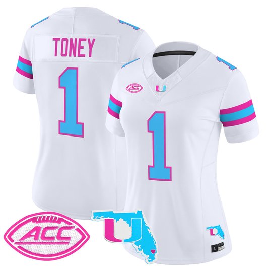 Women's Miami Hurricanes Vice City Vapor Limited Jersey - All Stitched