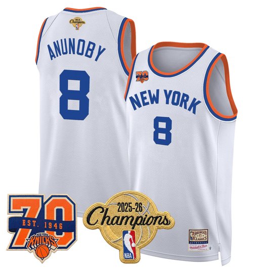 New York Knicks 2026 Champions Patch Swingman Jersey - 70th Anniversary patch - All Stitched