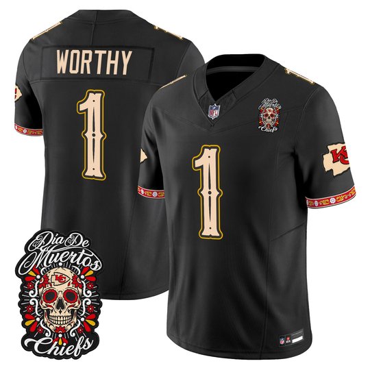 Men's Kansas City Chiefs Día de los Muertos Vapor Limited Jersey - All Stitched