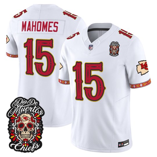 Men's Kansas City Chiefs Día de los Muertos Vapor Limited Jersey - All Stitched