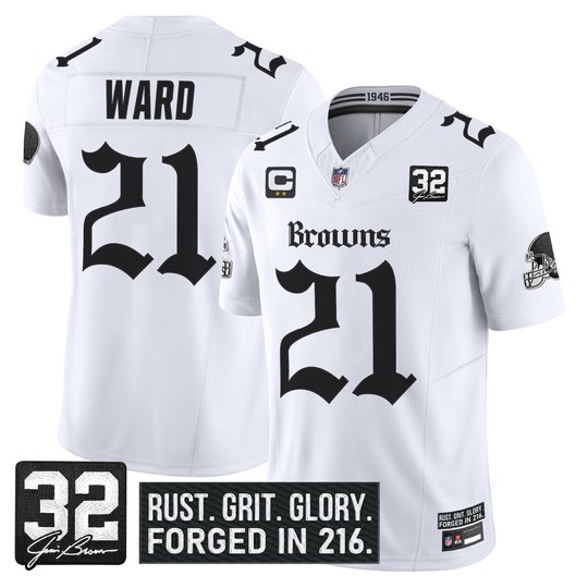 Men's Cleveland Browns 'Gothic Dawg Shadows Drop' Vapor Limited Jersey - All Stitched