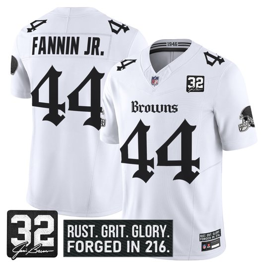 Men's Cleveland Browns 'Gothic Dawg Shadows Drop' Vapor Limited Jersey - All Stitched