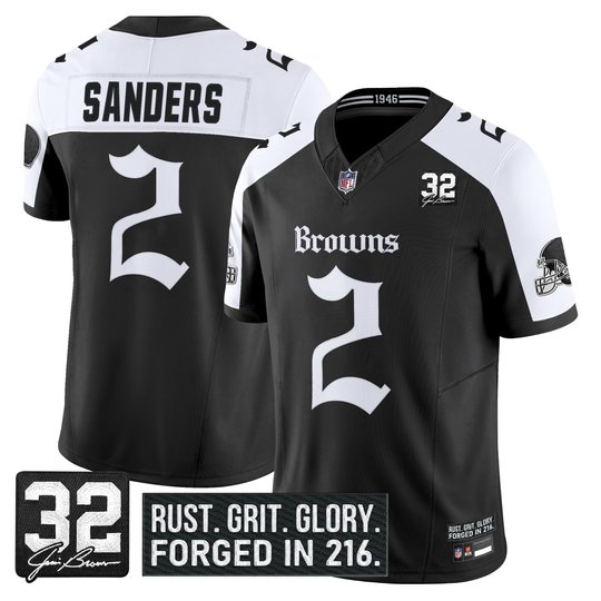 Men's Cleveland Browns 'Gothic Dawg Shadows Drop' Vapor Limited Jersey - All Stitched