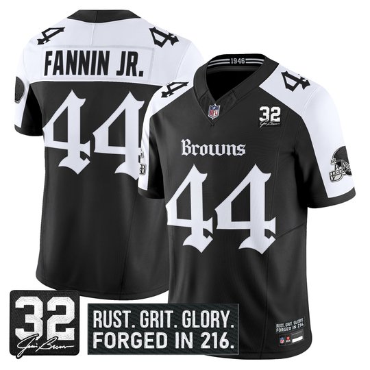 Men's Cleveland Browns 'Gothic Dawg Shadows Drop' Vapor Limited Jersey - All Stitched