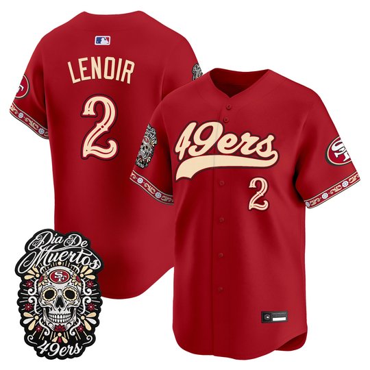 Men's San Francisco 49ers Día de los Muertos Vapor Limited Baseball Jersey - All Stitched