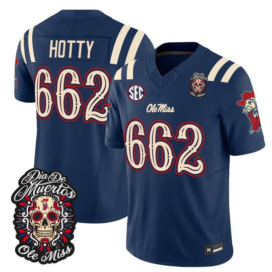Men's Ole Miss Rebels Día de los Muertos Vapor Limited Jersey - All Stitched