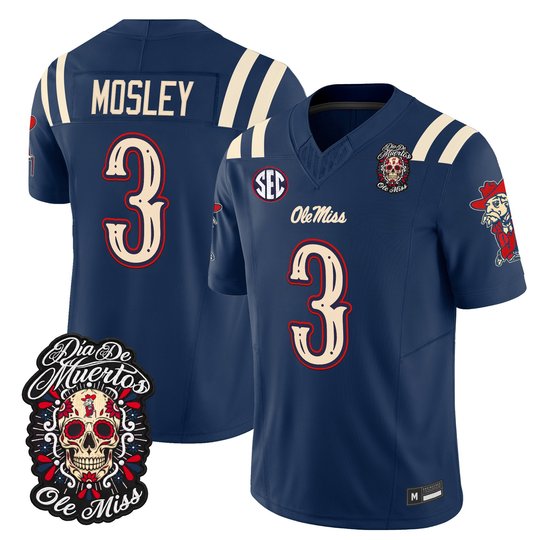 Men's Ole Miss Rebels Día de los Muertos Vapor Limited Jersey - All Stitched
