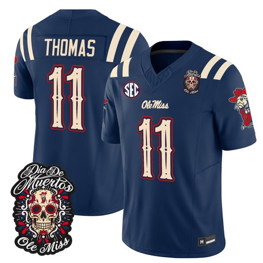 Men's Ole Miss Rebels Día de los Muertos Vapor Limited Jersey - All Stitched