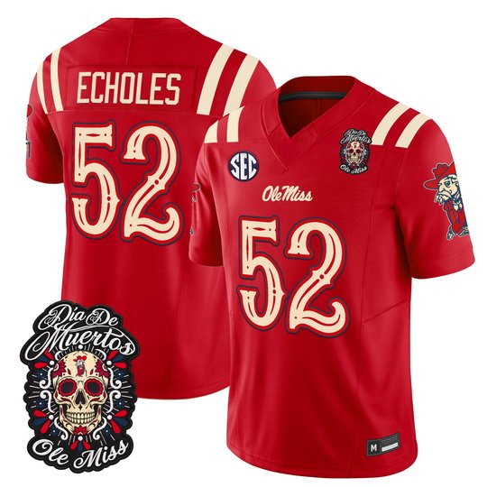 Men's Ole Miss Rebels Día de los Muertos Vapor Limited Jersey - All Stitched