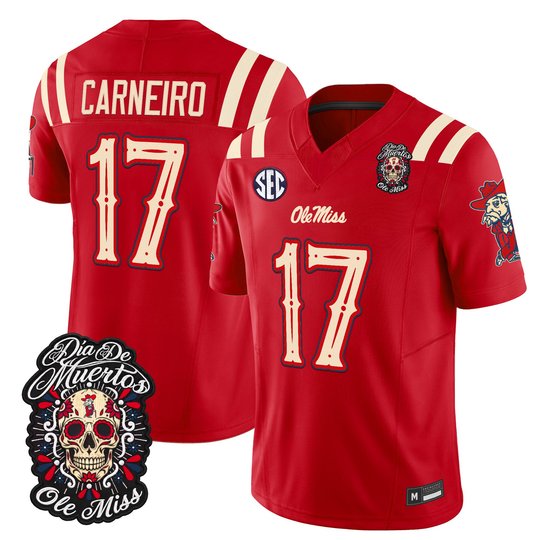 Men's Ole Miss Rebels Día de los Muertos Vapor Limited Jersey - All Stitched