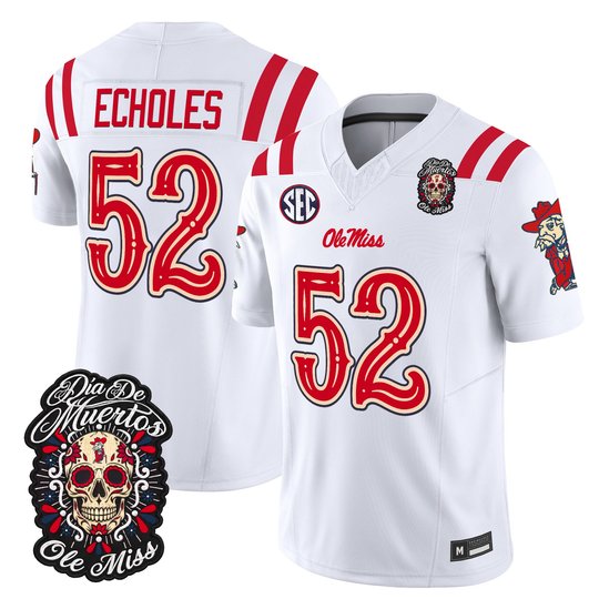 Men's Ole Miss Rebels Día de los Muertos Vapor Limited Jersey - All Stitched