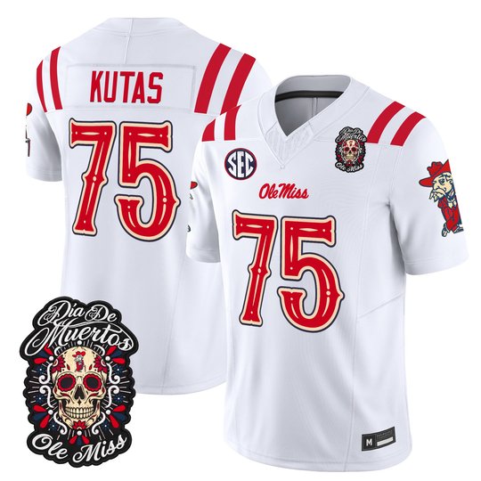 Men's Ole Miss Rebels Día de los Muertos Vapor Limited Jersey - All Stitched