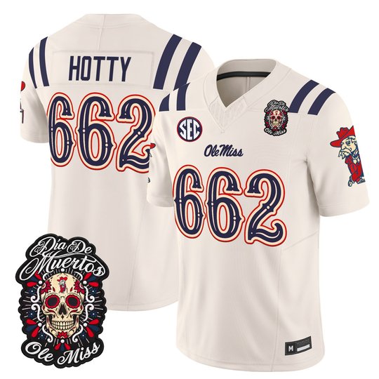Men's Ole Miss Rebels Día de los Muertos Vapor Limited Jersey - All Stitched