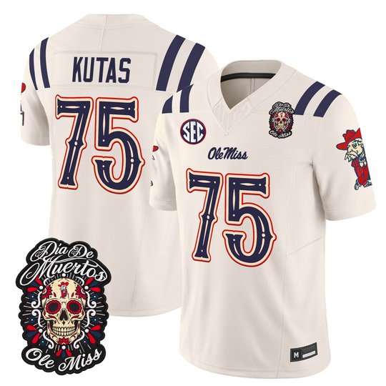 Men's Ole Miss Rebels Día de los Muertos Vapor Limited Jersey - All Stitched