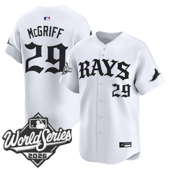 Men's Tampa Bay Rays 2026 World Series Vapor Premier Limited Jersey - Old English Edition - All Stitched