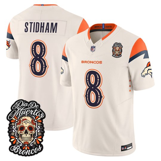 Men's Denver Broncos Día de los Muertos Vapor Limited Jersey - All Stitched
