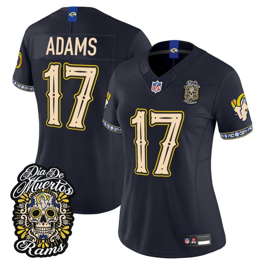 Women's Los Angeles Rams Día de los Muertos Vapor Limited Jersey - All Stitched