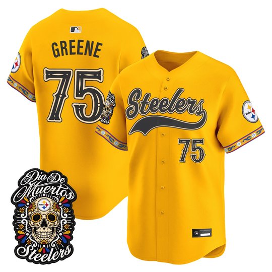 Men's Pittsburgh Steelers Día de los Muertos Vapor Limited Baseball Jersey - All Stitched